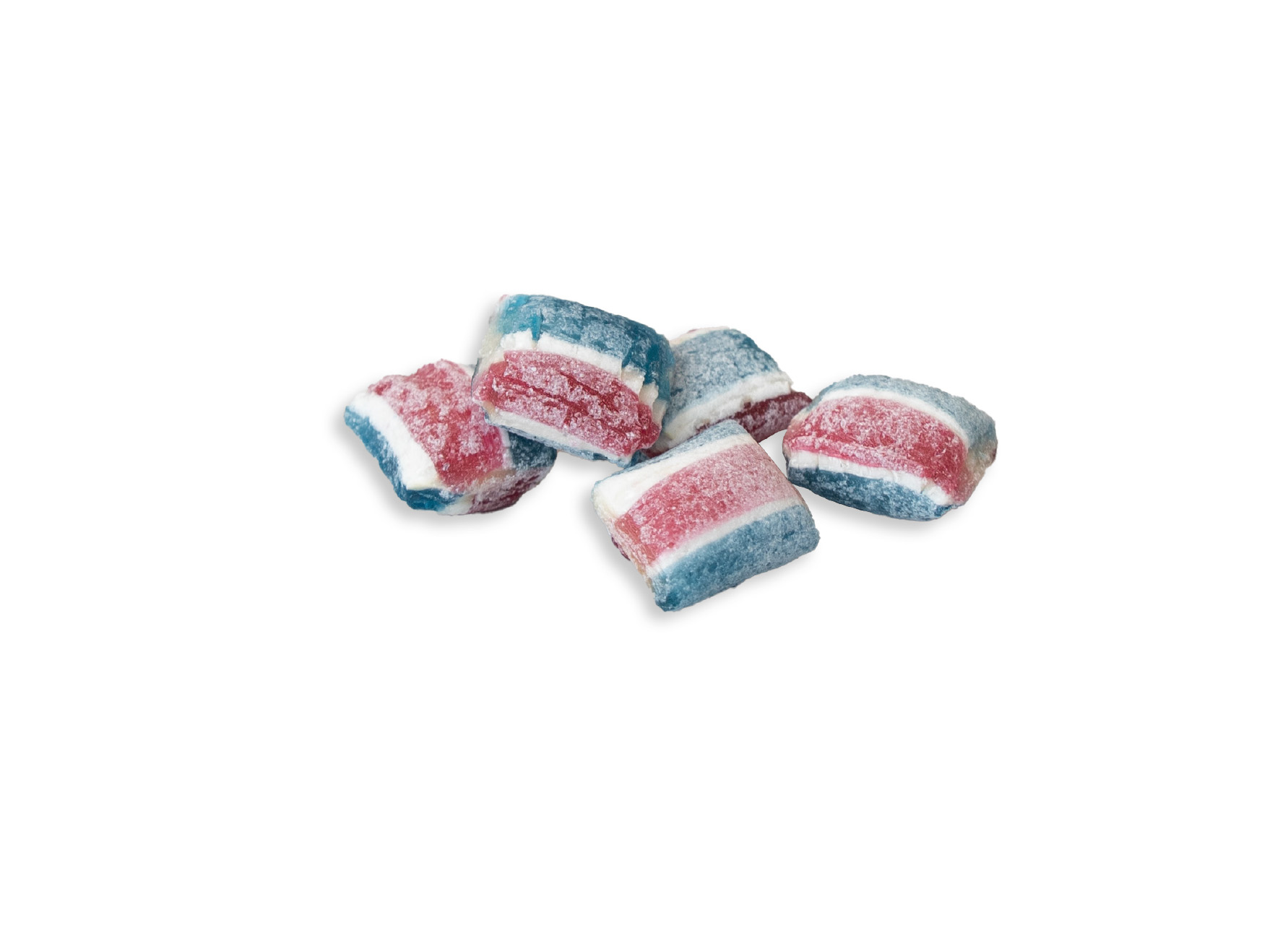 Beutelschachtel mit Bonbons, Inhalt: Waldmeister
