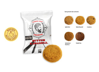 Coffee Cookies Flowpack, Inhalt: Coffee Cookies Butter, Karamell