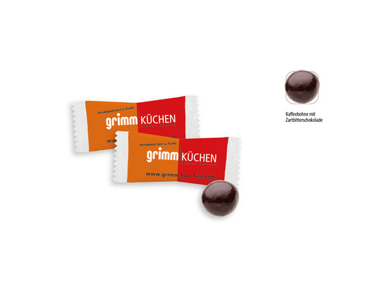 Schoko-Kaffeebohne im Flowpack, Inhalt: Schoko-Kaffeebohne