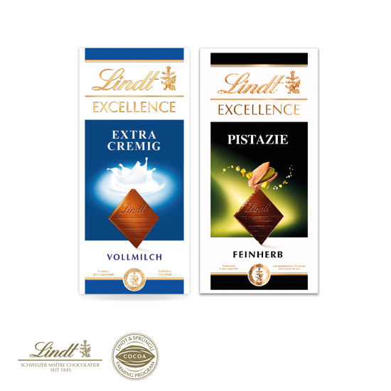 GRUßKARTE MIT SCHOKOLADENTAFEL VON LINDT EXCELLENCE