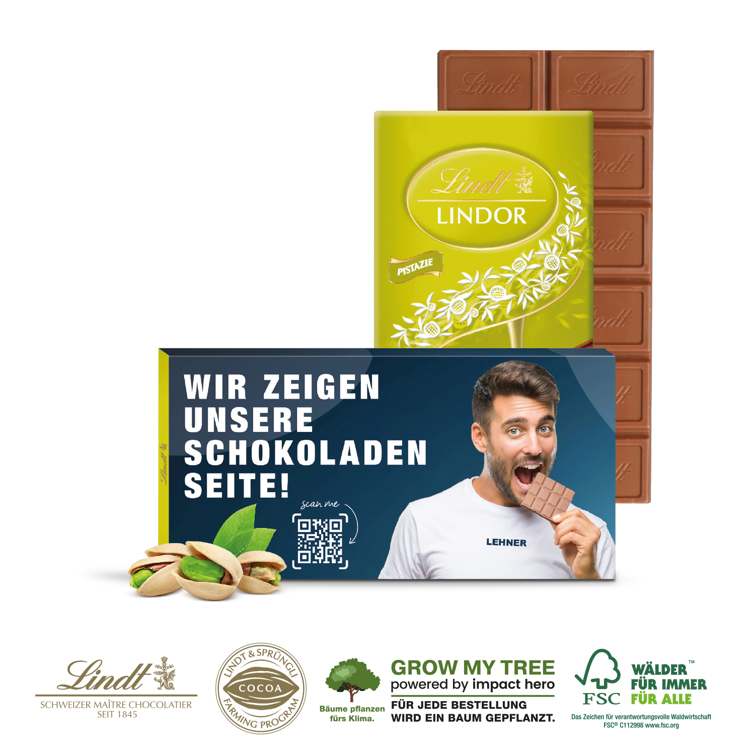 PREMIUM SCHOKOLADE LINDT LINDOR PISTAZIE