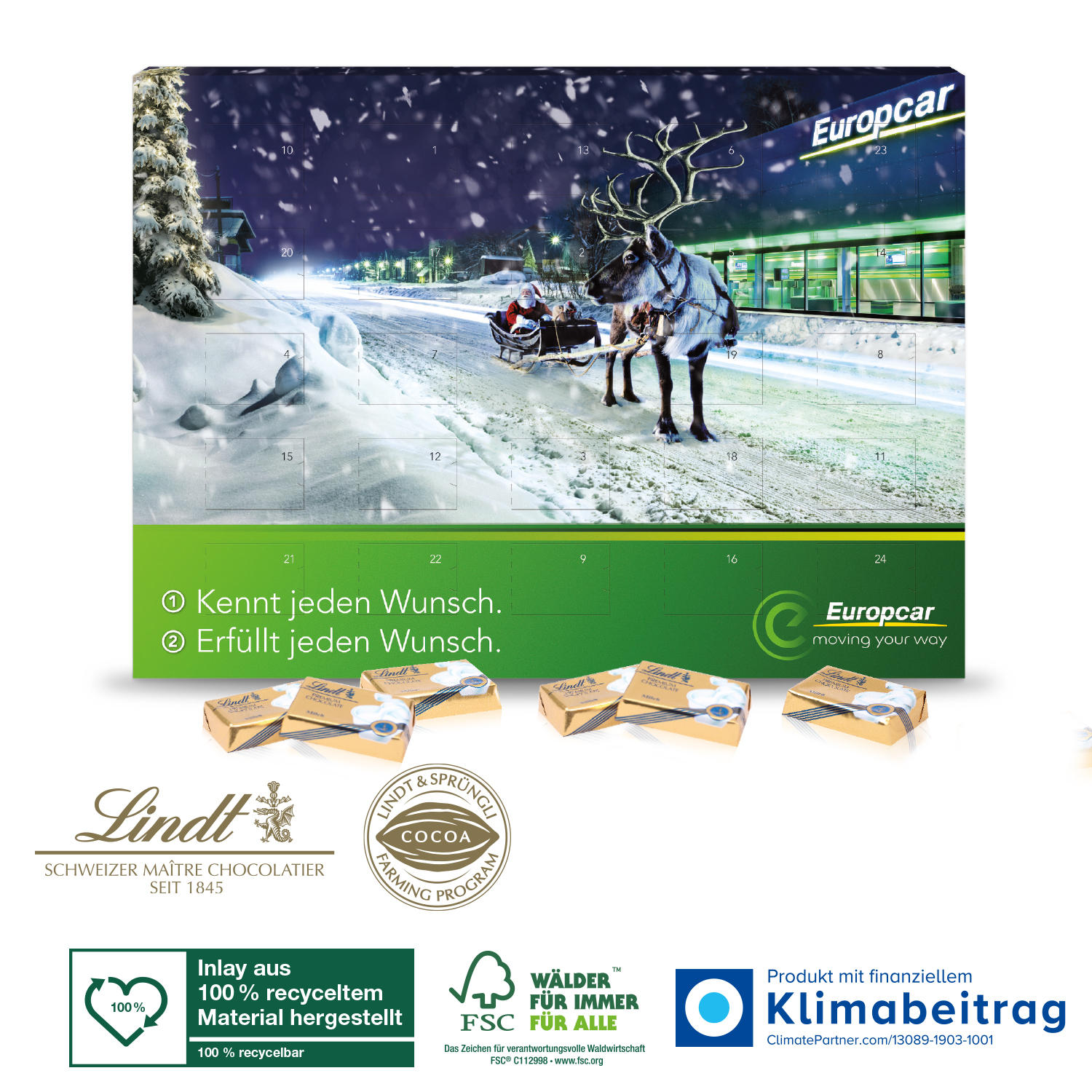 Wand-Adventskalender Lindt „Select Edition“