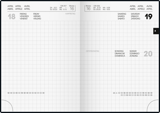 Taschenkalender, schwarz