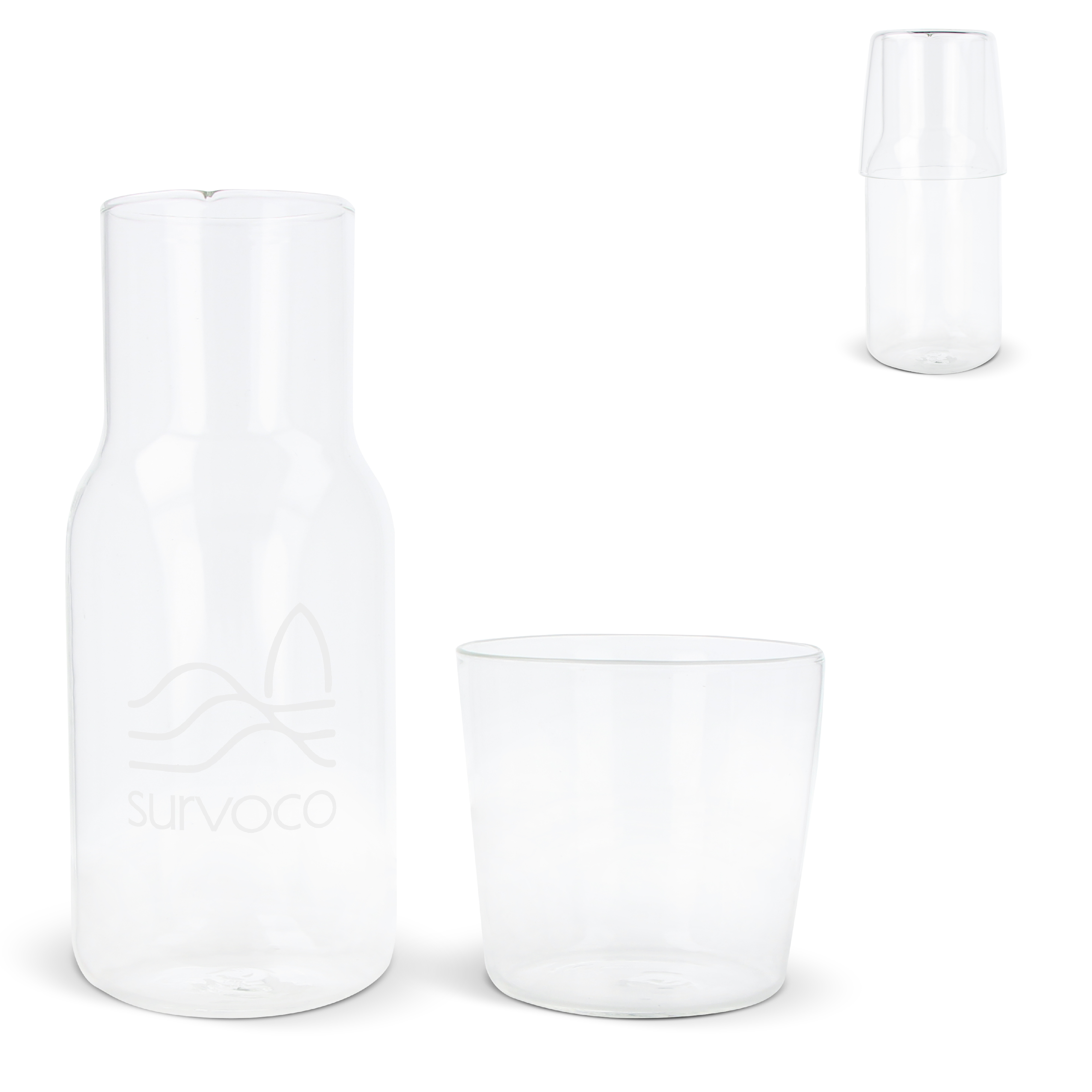 Karaffe 550ml und Trinkglas 250ml Set