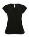 Ladies` Pleat Front Short Sleeve Blouse